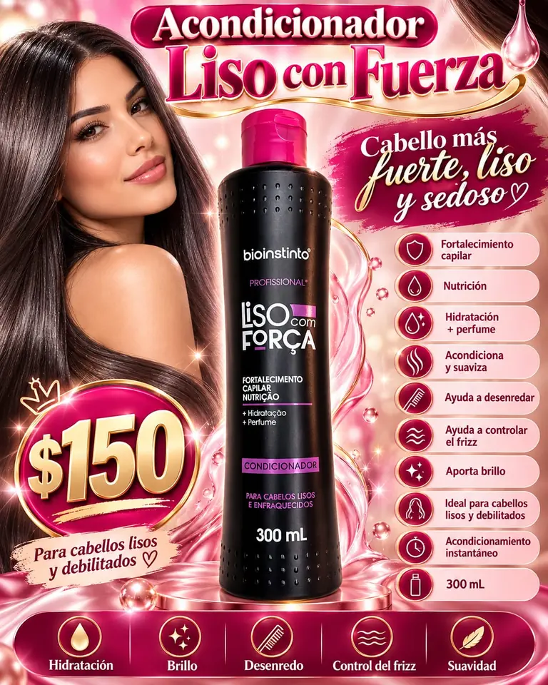 Acondicionador liso con fuerza
