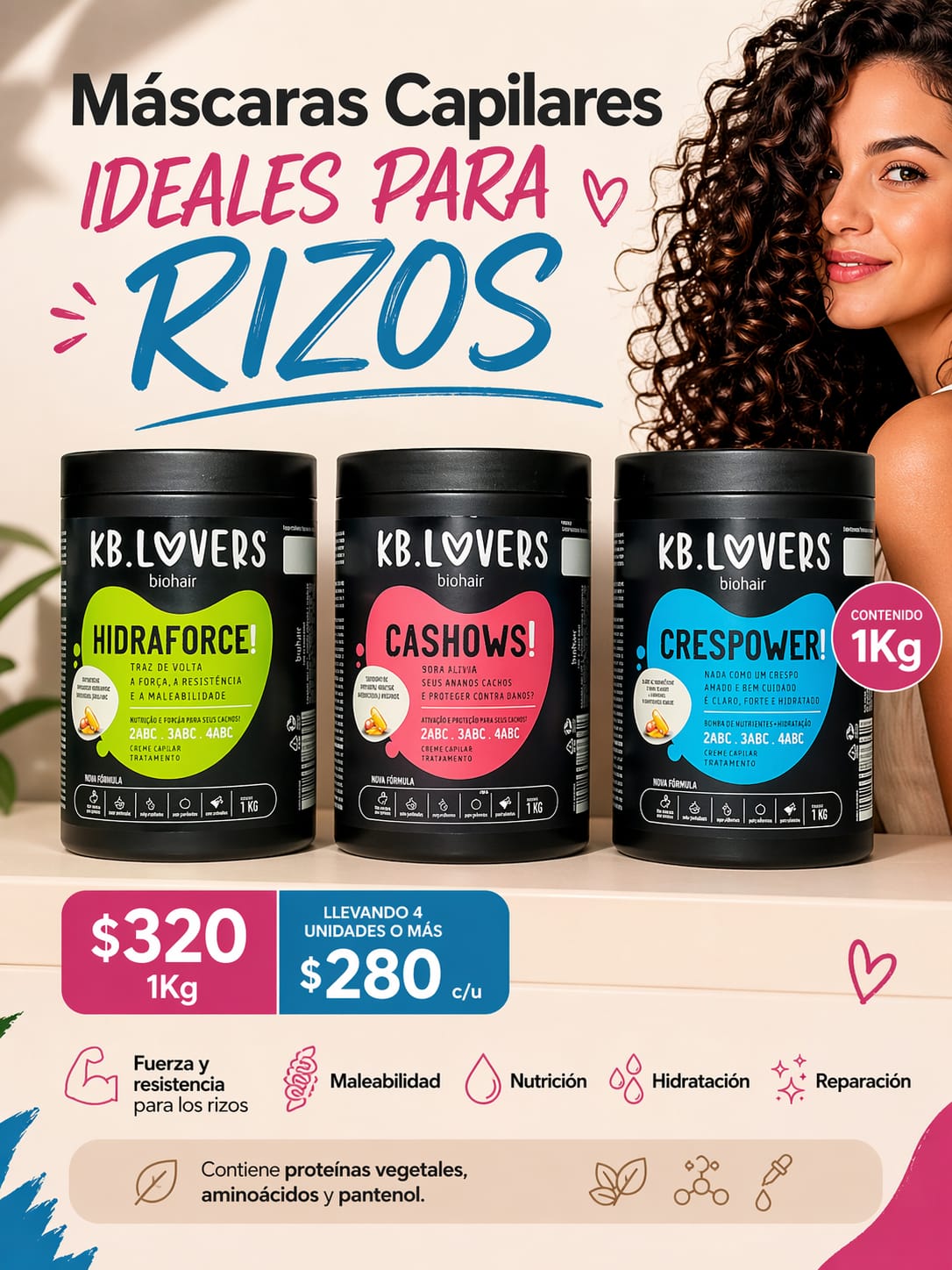 Mascarilla capilar KB. LOVERS