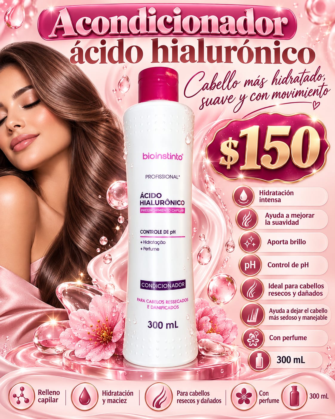 Acondicionador ácido hialurónico