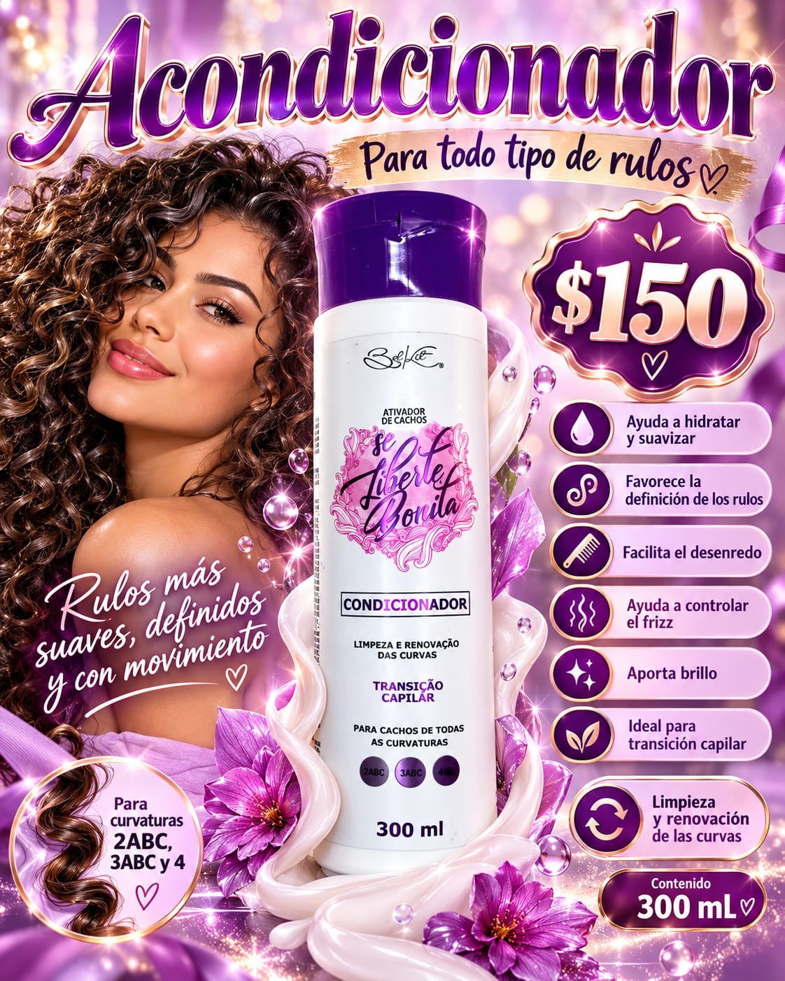 Acondicionador para rulos