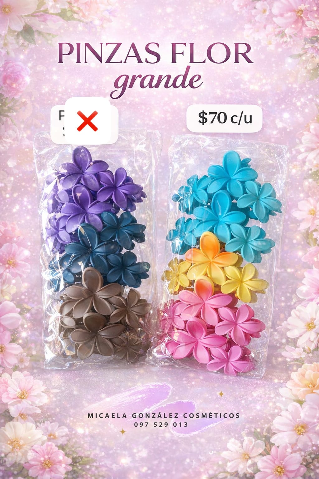 Pinzas flor grande