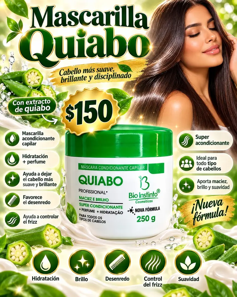 Mascarilla capilar quiabo