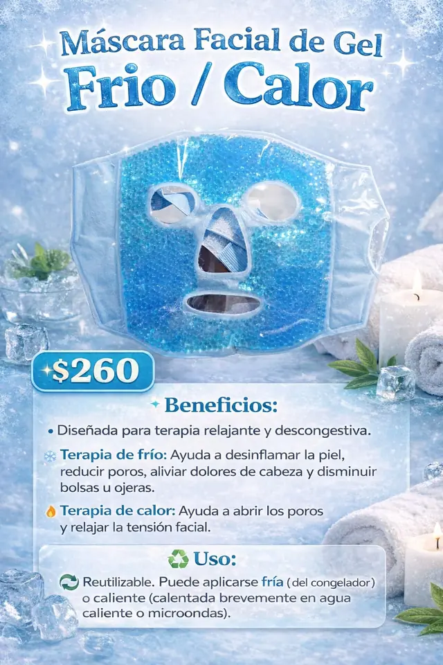 Mascarilla facial frío/calor