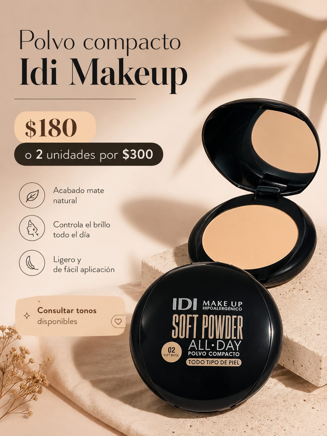 Polvo compacto Idi Makeup