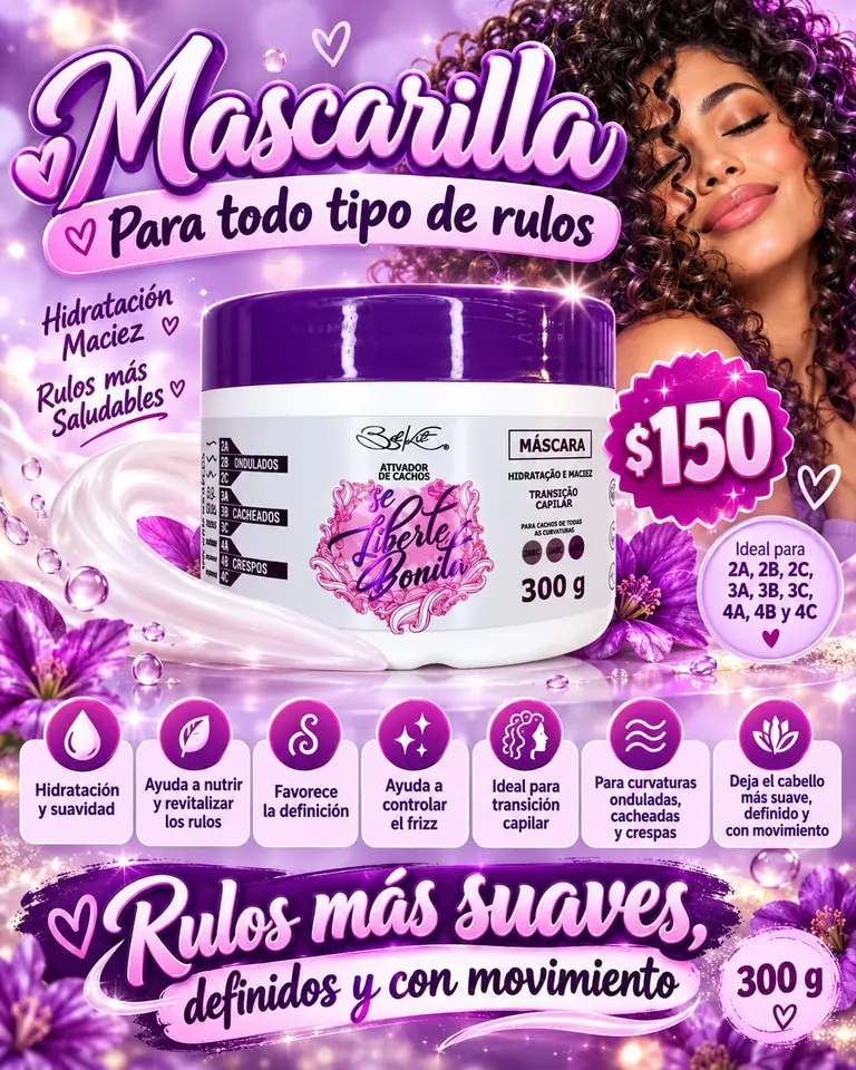 Mascarilla capilar para rulos