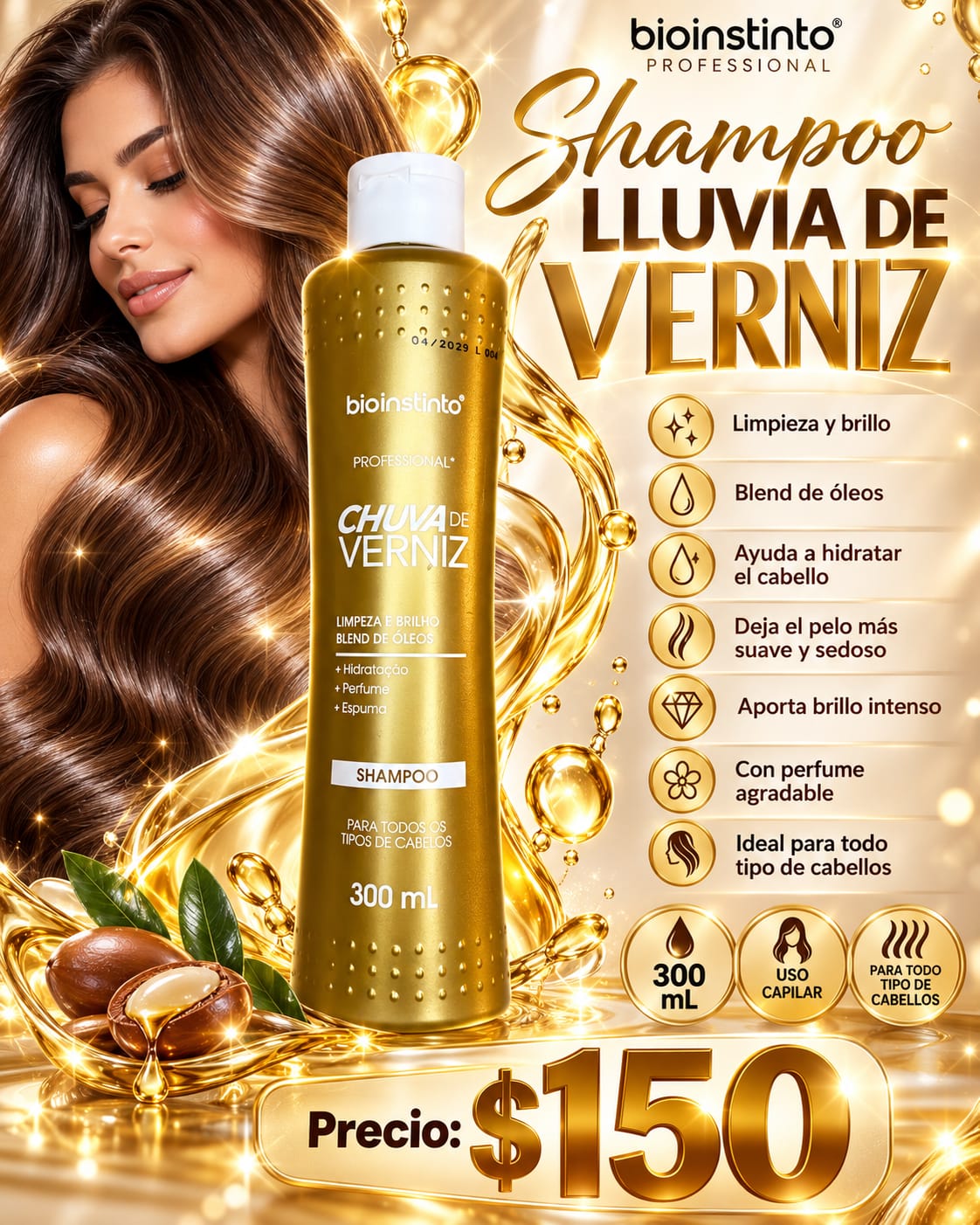 Shampoo lluvia de verniz