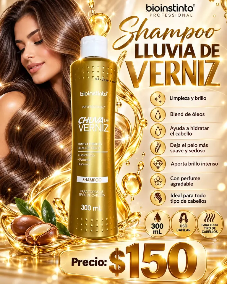 Shampoo lluvia de verniz