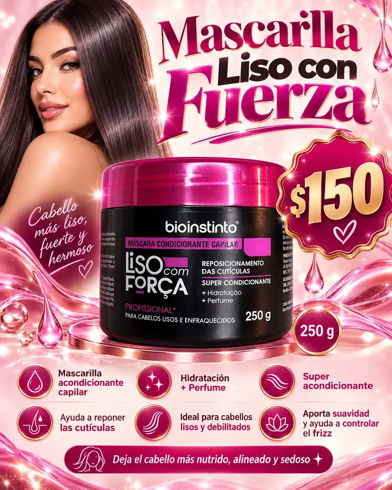 Mascarilla capilar liso con fuerza