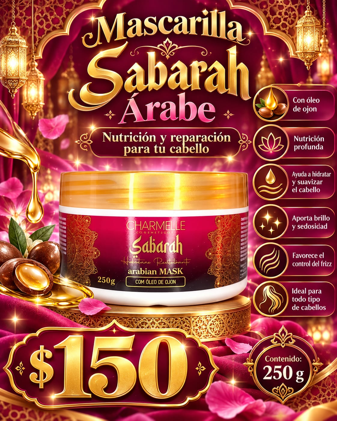 Mascarilla capilar Sabarah árabe