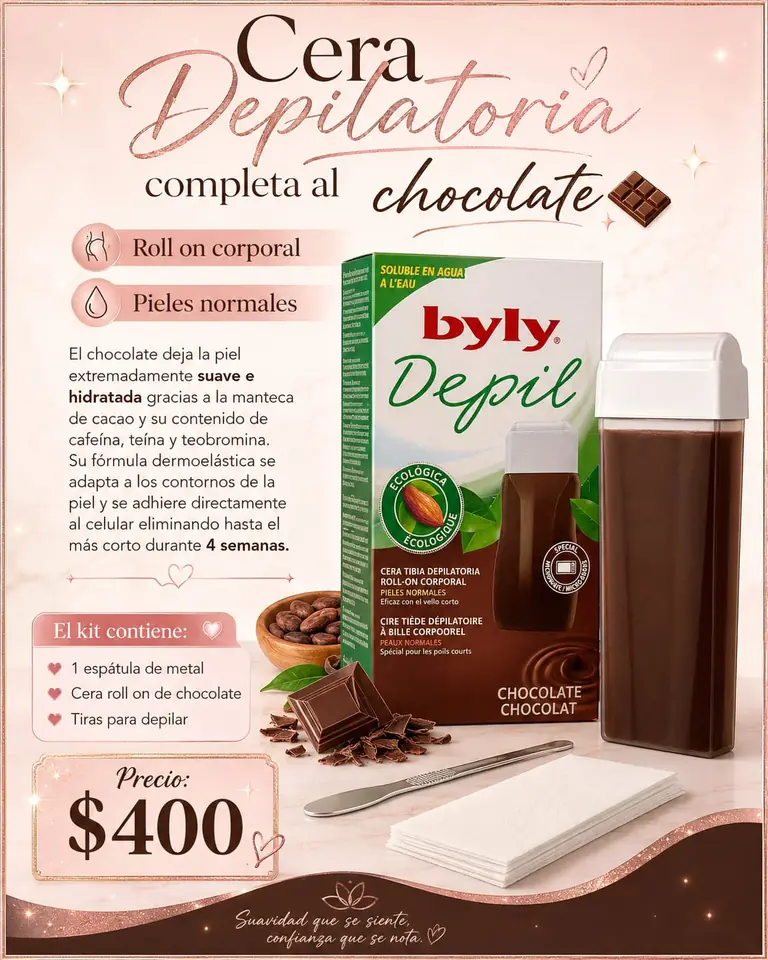 Cera depilatoria de chocolate