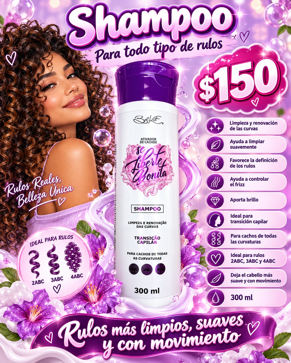 Shampoo para rulos