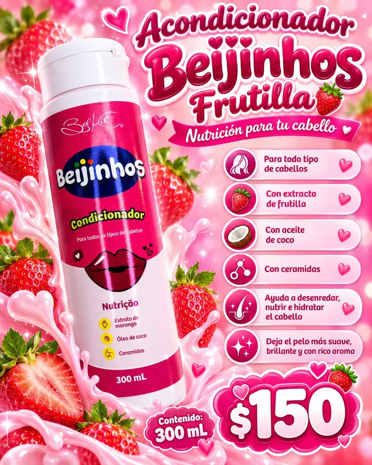 Acondicionador beijinhos frutilla