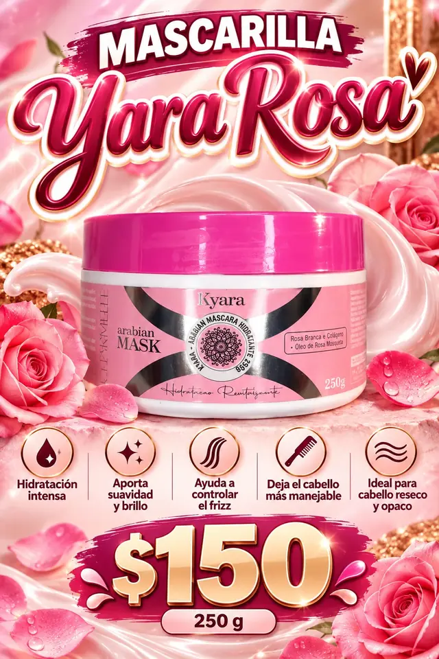 Mascarilla capilar Yara Rosa
