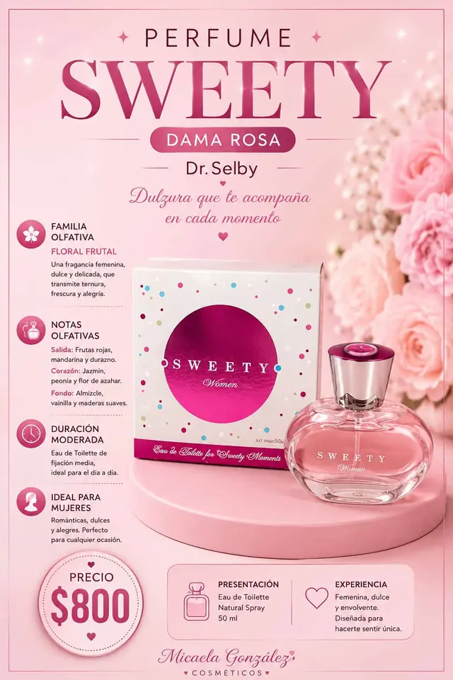 Perfume Sweety Dama Rosa