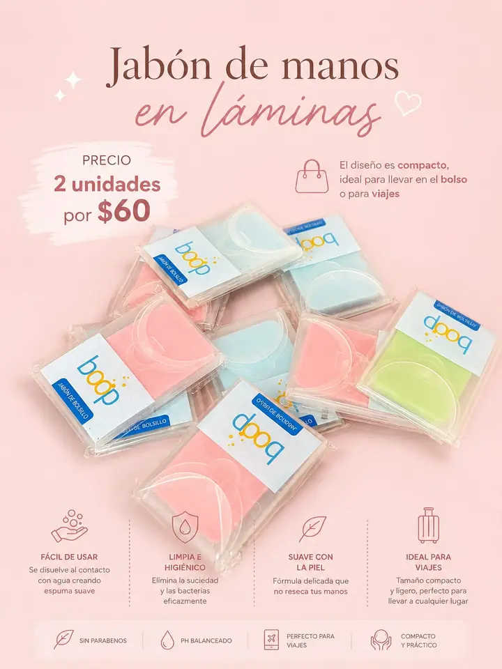 Jabón en láminas de mano x2 unidades