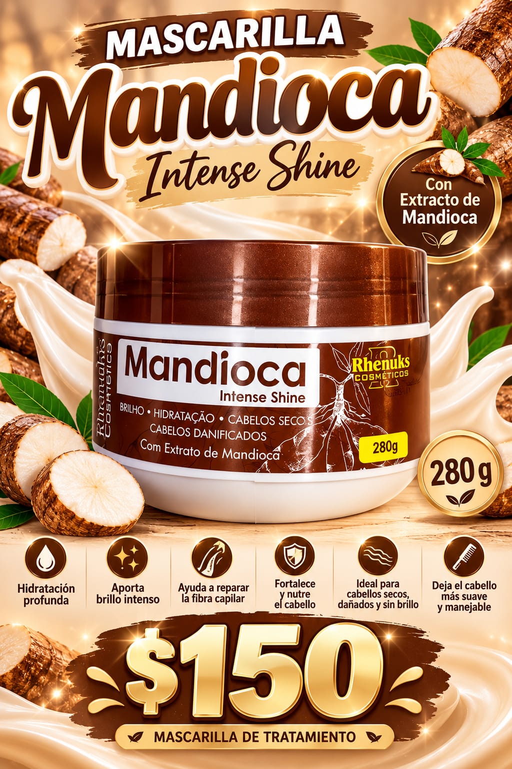 Mascarilla capilar Mandioca