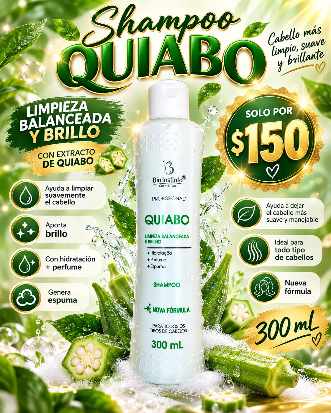 Shampoo quiabo