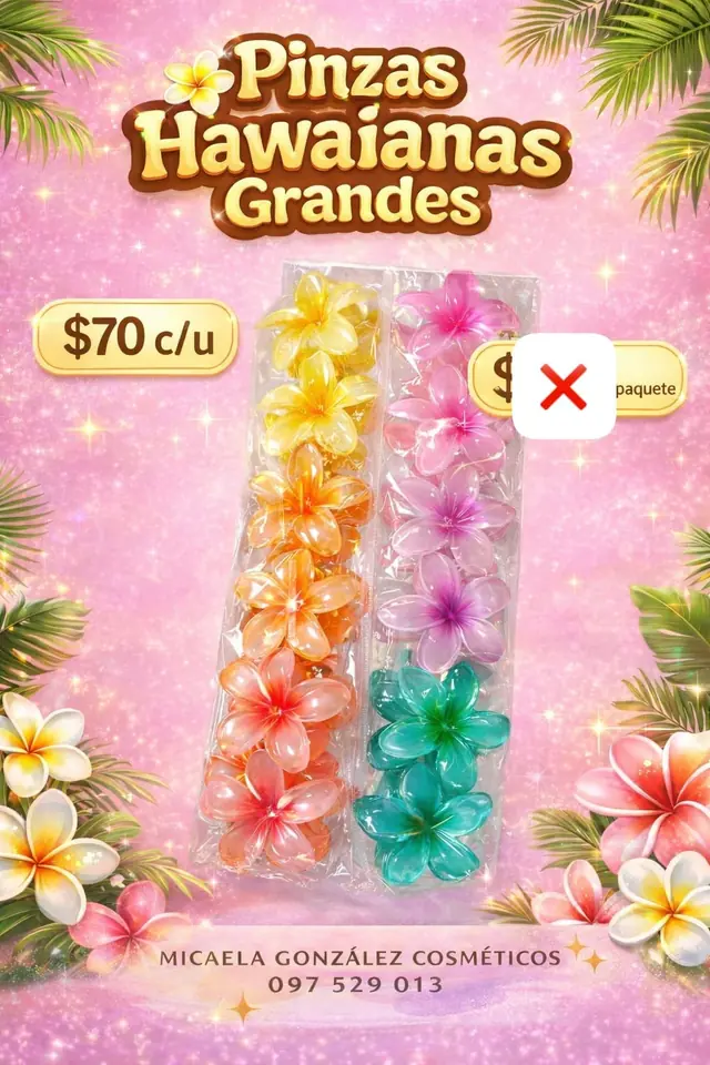Pinza de pelo flor grande