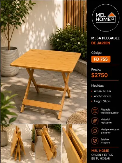 Mesa plegable
