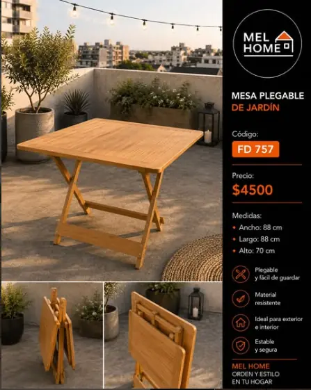 Mesa plegable