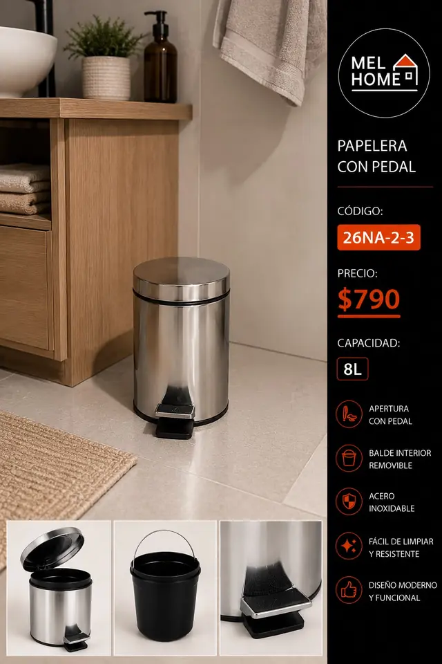 Papelera con pedal