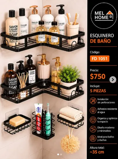 Organizador de ducha
