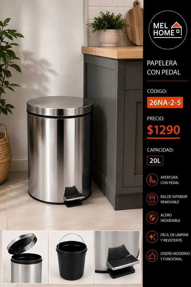 Papelera con pedal