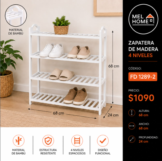 Zapatera de madera