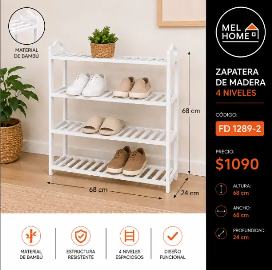 Zapatera de madera
