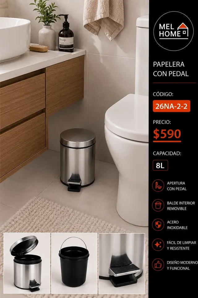 Papelera con pedal