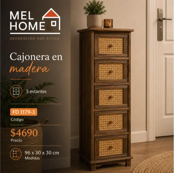 Cajonera en madera