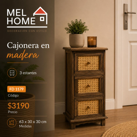 Cajonera en madera