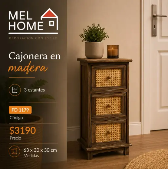 Cajonera en madera