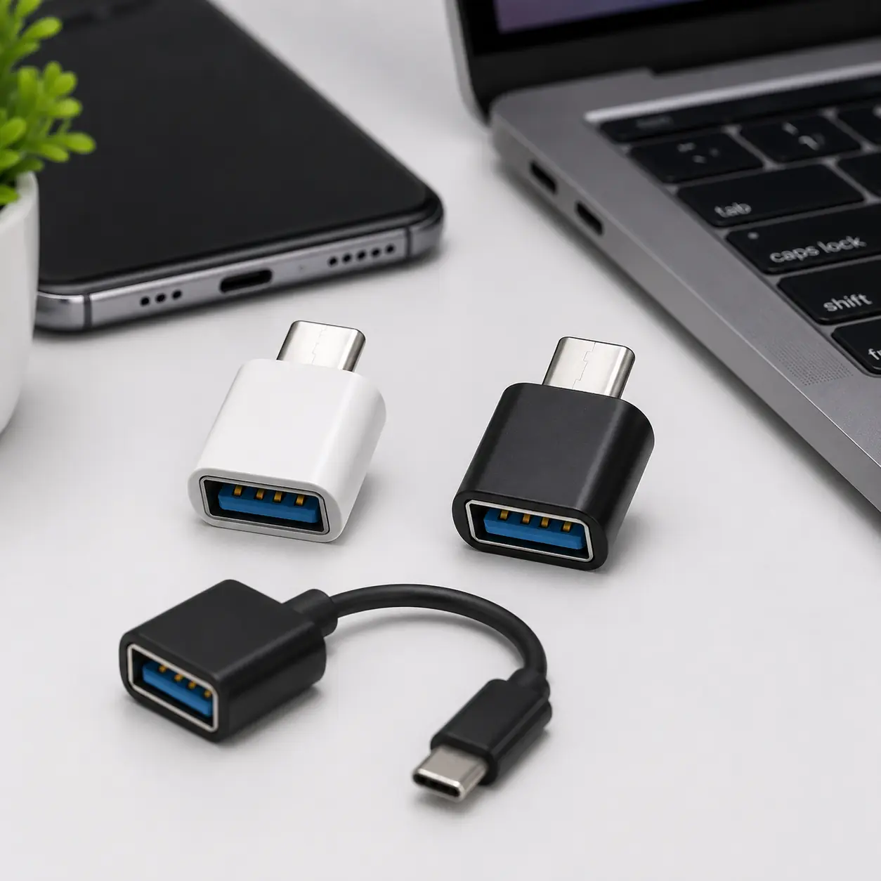 Adaptador Otg Asgartech Usb C A Usb 3.0 Hembra Para Celular Tablet iPhone Ios Android Alta Velocidad Datos Universal