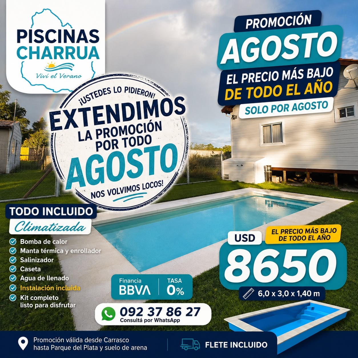 Oferta de hoy: Promo Agosto 6 × 3 climatizada