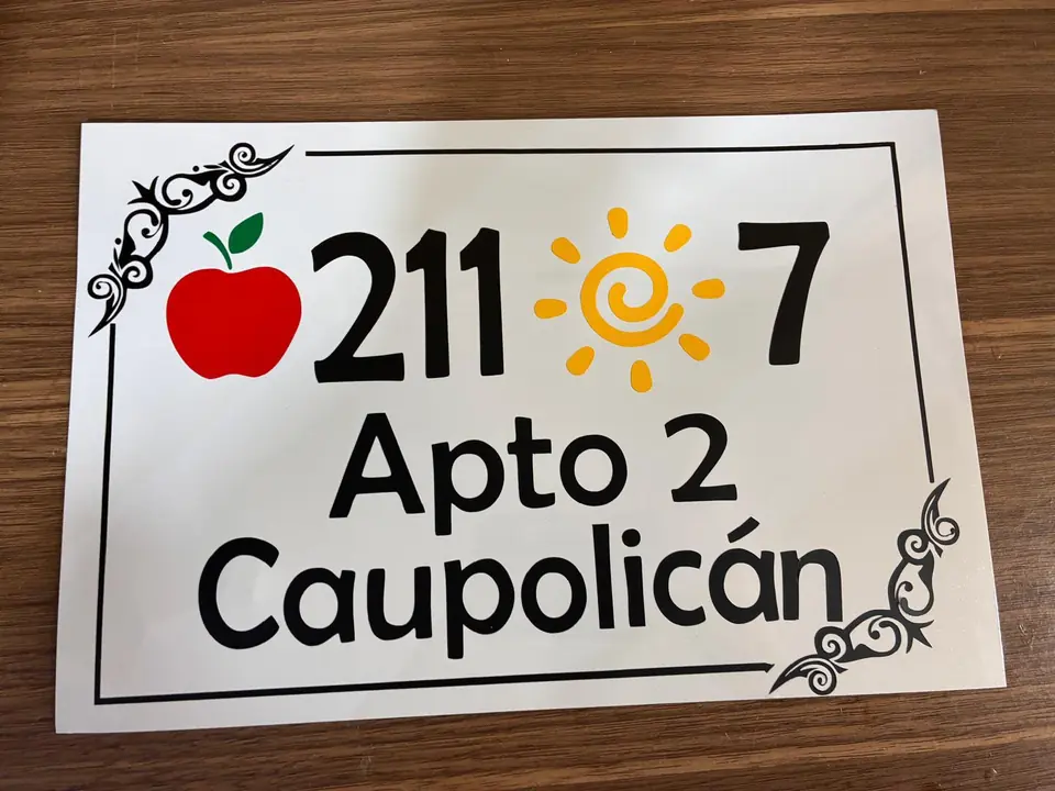 Números de puerta en chapa