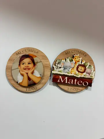 Imanes grabado con foto en relieve hasta 6 cm