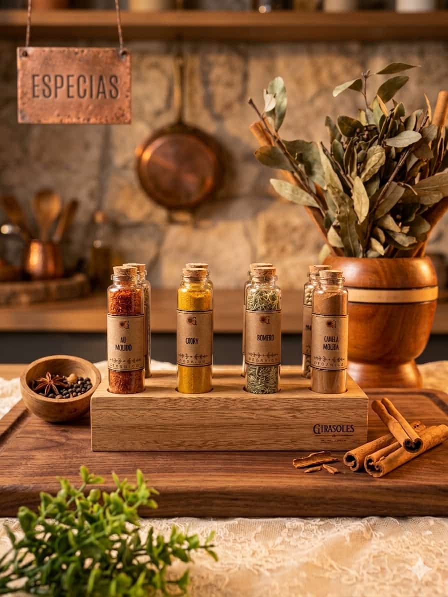Soporte de ocho especias