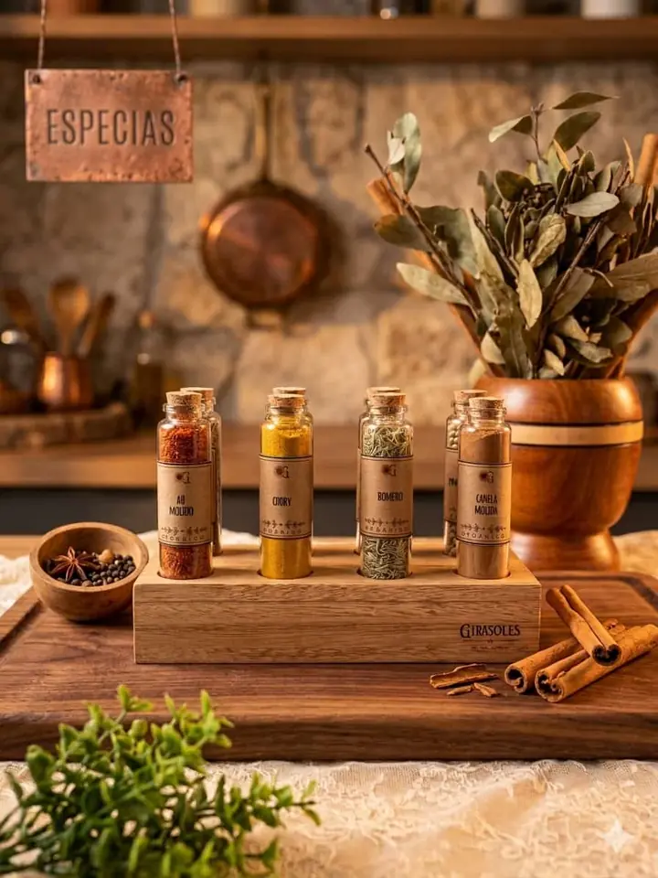 Soporte de ocho especias