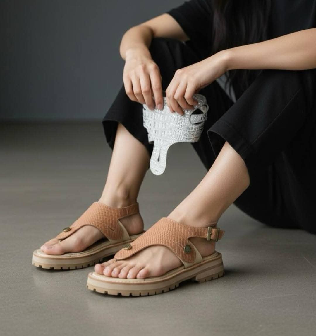 Sandalias doble cepellada