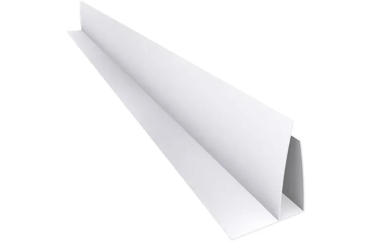 Perfil F Blanco PVC 6 mts