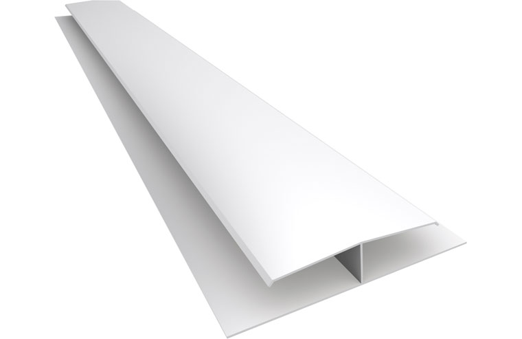 Perfil H Blanco PVC 6 mts divisiones