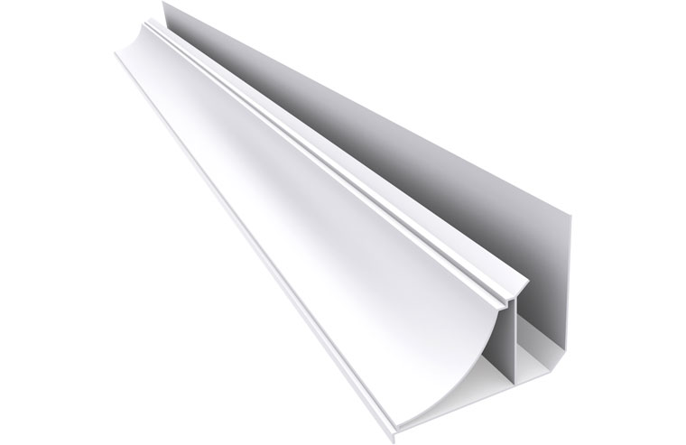 Perfil U Blanco PVC c/moldura 6m