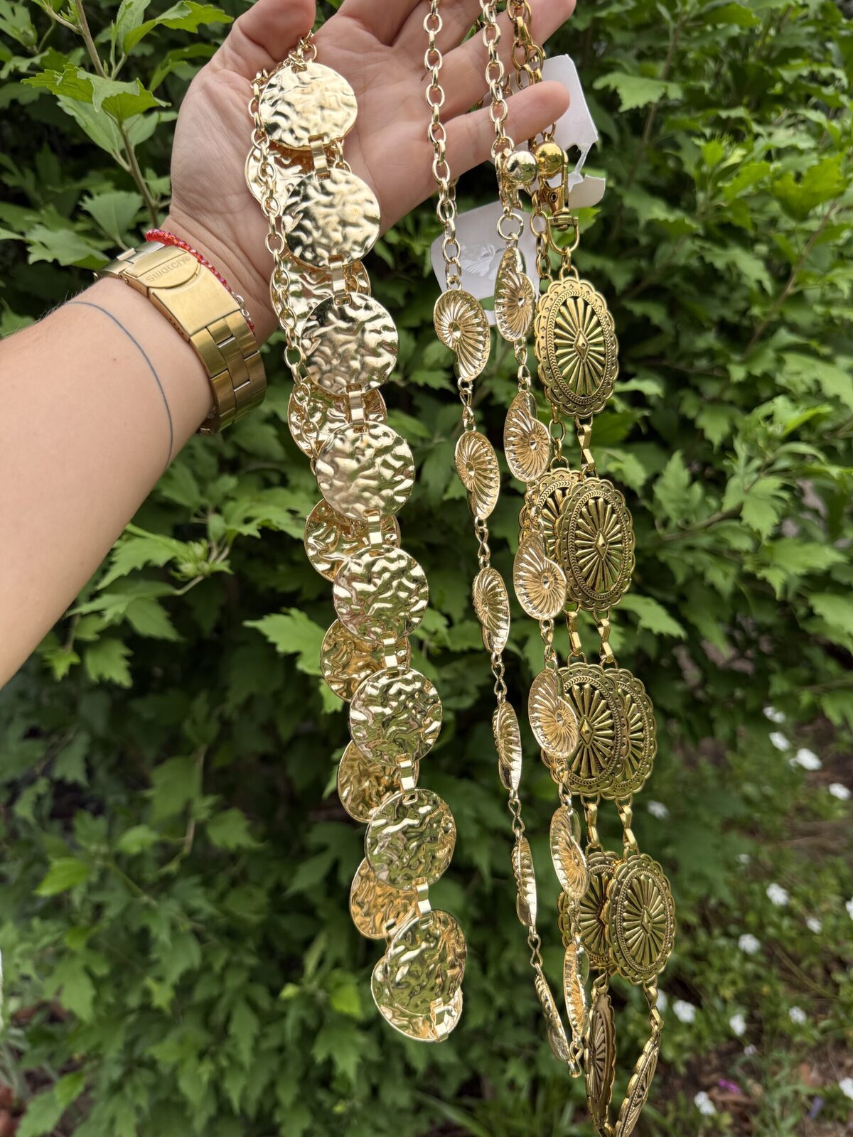 Cintos dorados cadena