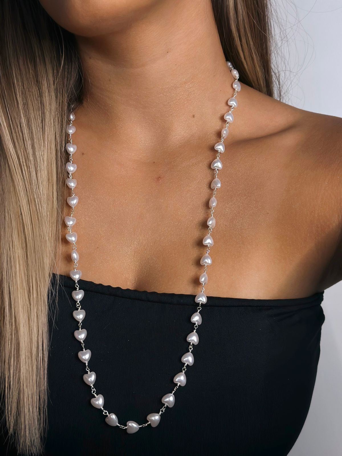 Collar largo de perlas