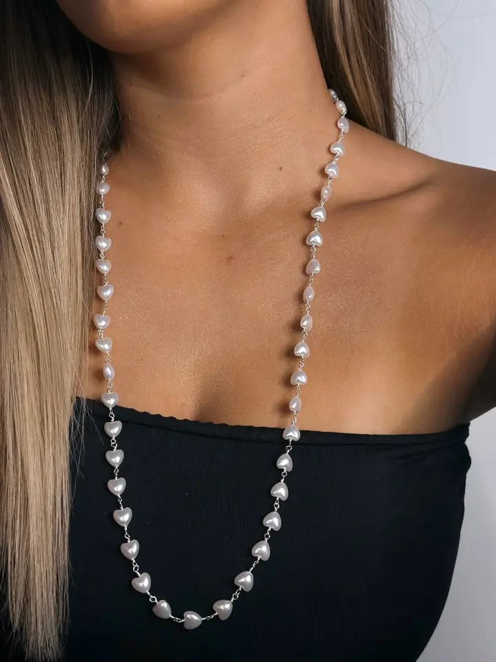 Collar largo de perlas