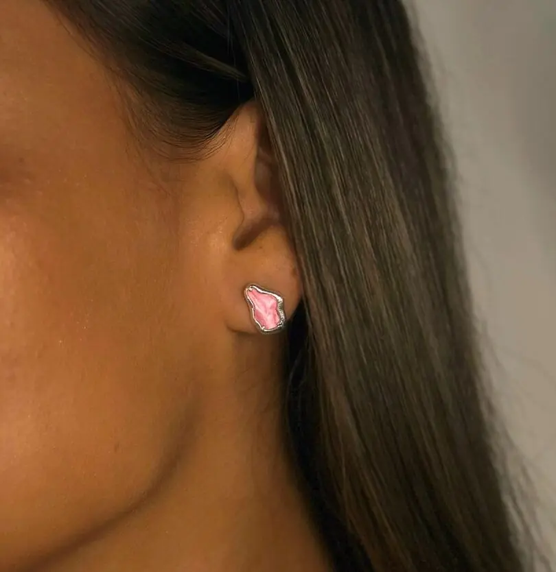 Caravanas orgánicas mini rosadas