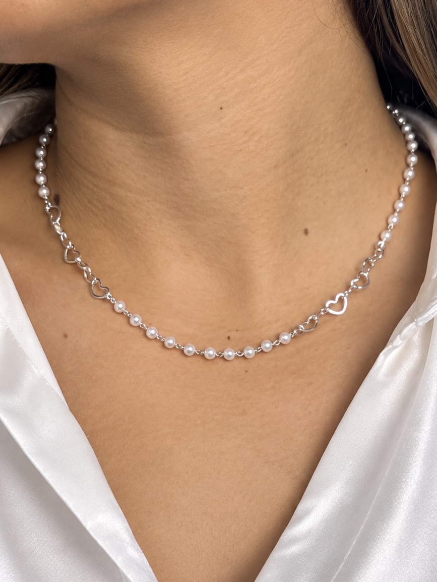 Collar pearl love