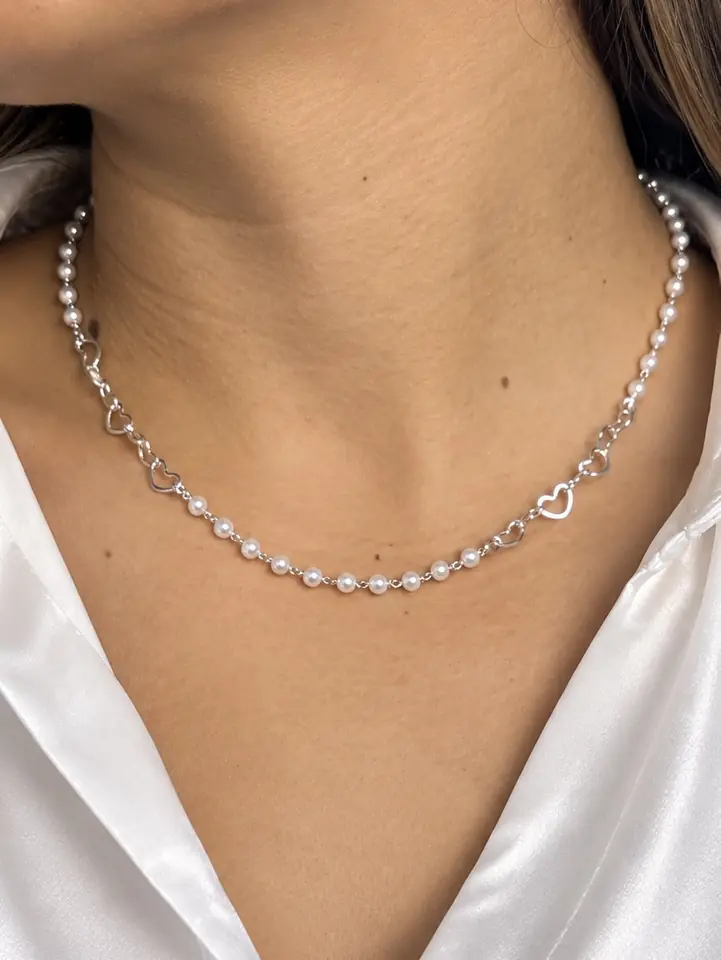 Collar pearl love