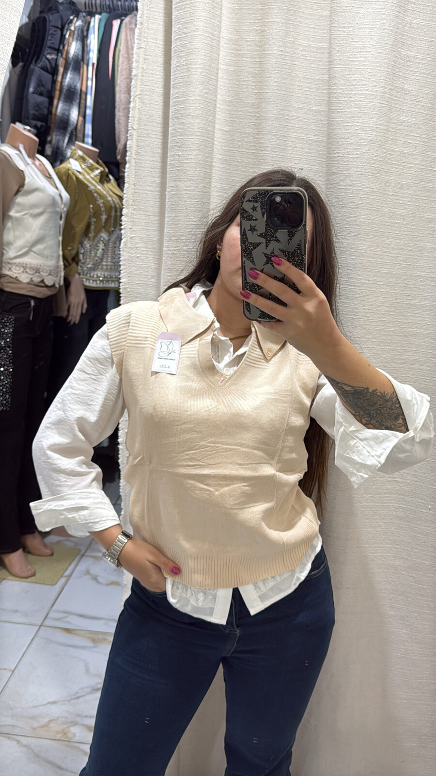Chaleco Ana beige